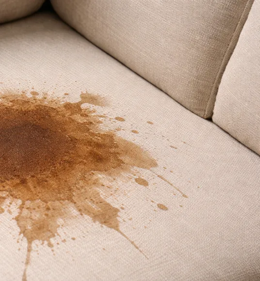 Пятно на мебельной ткани RELAXCollection® до чистки